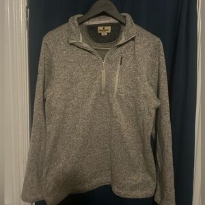 Woolrich Men's Heathered Gray 1/4 zip Sweater